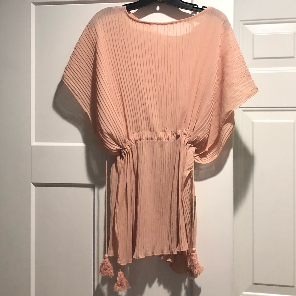 Light Pink Chiffon Poncho Top